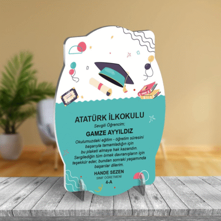Kişiye Özel Resimli Şövale Plaket