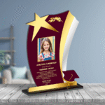 Kişiye Özel Resimli ve İsimli Yıldız Detaylı Mezun Plaketi