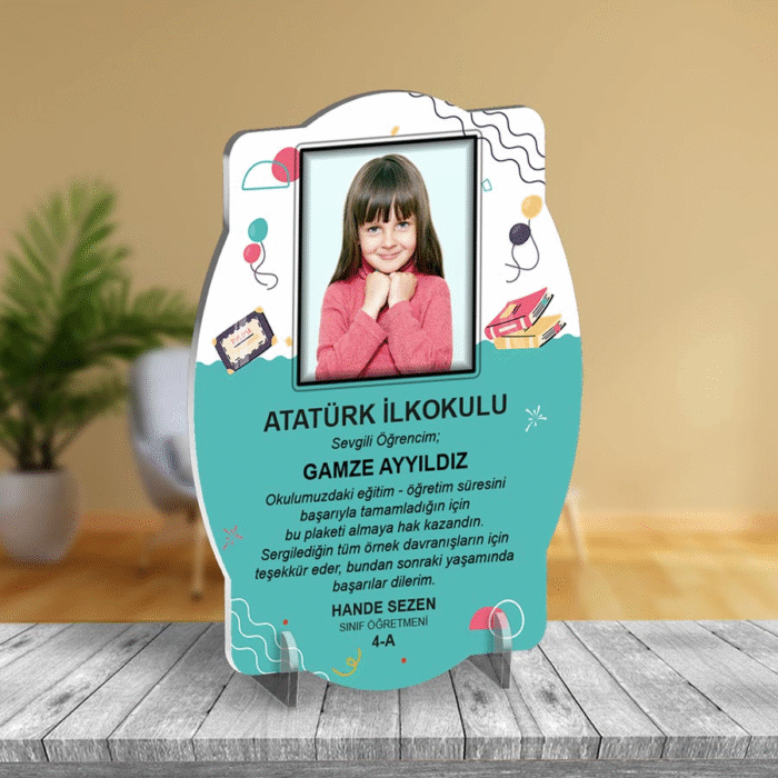 Kişiye Özel Resimli Şövale Plaket