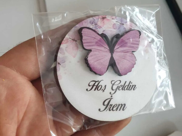 Kelebek Figürlü Yenidoğan Doğum Günü Magnet 10 Adet