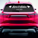 Gelin Arabası Sticker Arka Cam