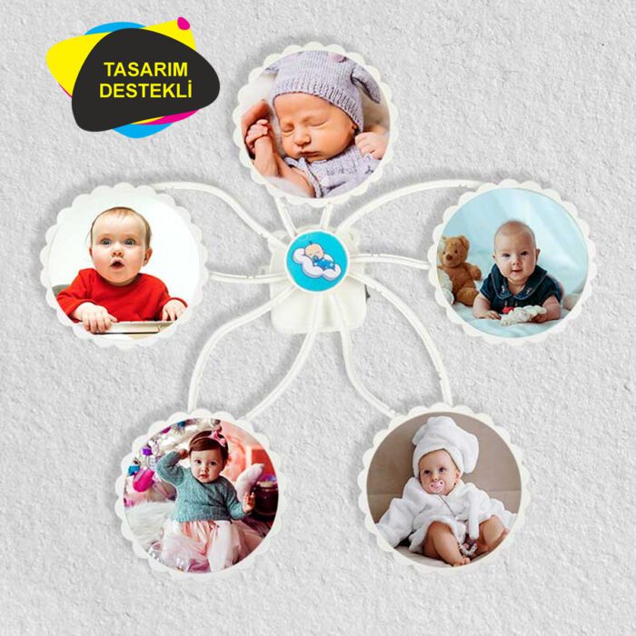 Hareketli Değirmen Yuvarlak Hediye Fotoğraf Çerçevesi - Demonte