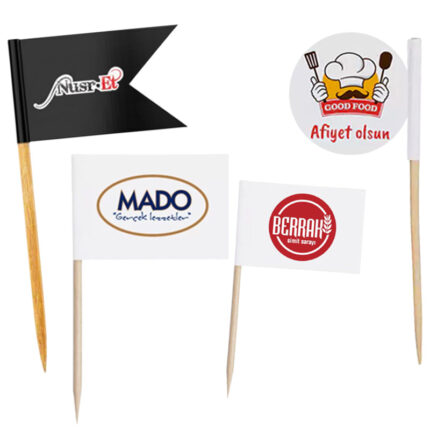 Logo Baskılı Kürdan Bayrak 1000 Adet
