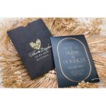 Siyah altın yaldızlı davetiye