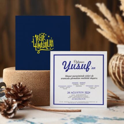 Lacivert sünnet davetiyesi