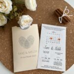 Parmak izli düğün davetiyesi