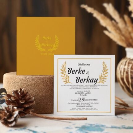 Parmak izli düğün davetiyesi