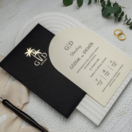 Zarflı Düğün Davetiyesi 100 Adet