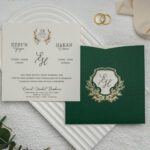 Zarflı Düğün Davetiyesi 100 Adet Ekonom 9283