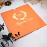 Kiremit rengi kare davetiye