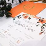 Kiremit rengi kare davetiye