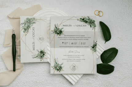 Katlamalı Düğün Davetiyesi 100 Adet