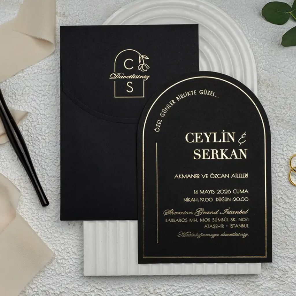 Erdem Davetiye 9373 - Modern ve Şık Düğün Davetiyesi Erdem Davetiye 9373 - Modern ve Şık Düğün Davetiyesi