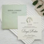 Erdem Davetiye 9307 - Modern ve Şık Düğün Davetiyesi