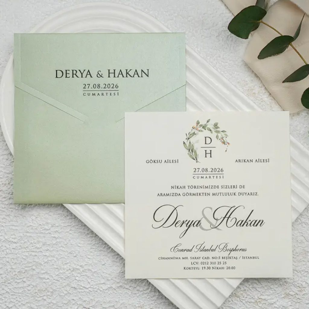 Erdem Davetiye 9307 - Modern ve Şık Düğün Davetiyesi Erdem Davetiye 9307 - Modern ve Şık Düğün Davetiyesi