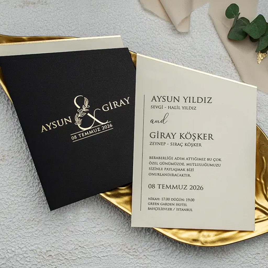 Erdem Davetiye 9275 - Özel Tasarım Premium Düğün Davetiyesi Erdem Davetiye 9275 - Özel Tasarım Premium Düğün Davetiyesi