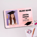 Öğrenciye Özel Fotoğraflı Mezuniyet Magneti