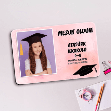 Öğrenciye Özel Fotoğraflı Mezuniyet Magneti
